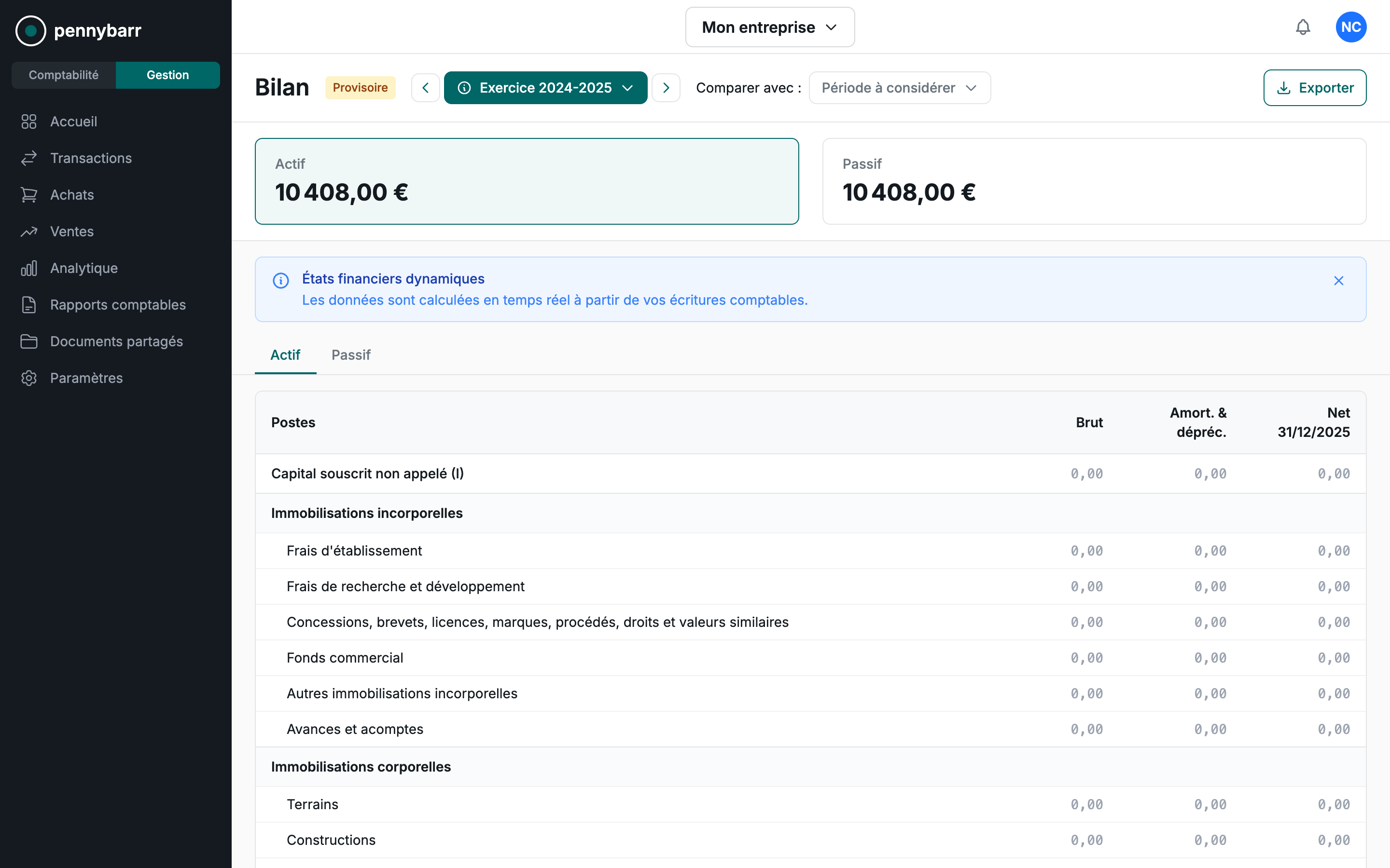 Bilan comptable